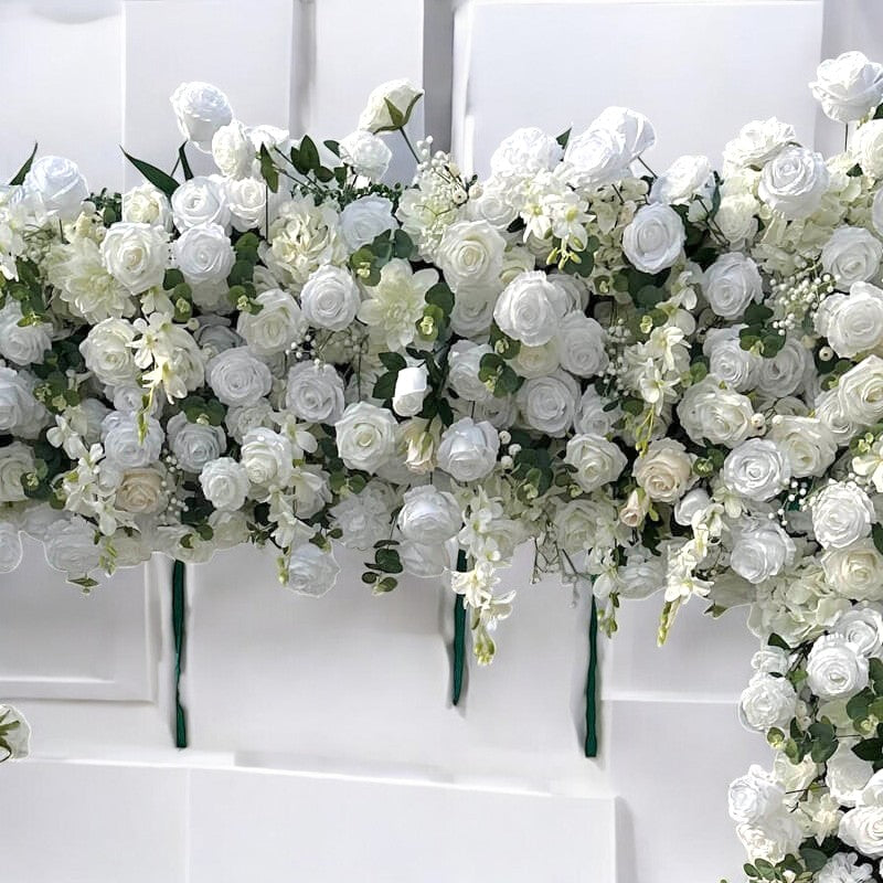 💥BF-Sale: Wedding Square Flower Arch 8x8ft White&Green Backdrop #RTA025