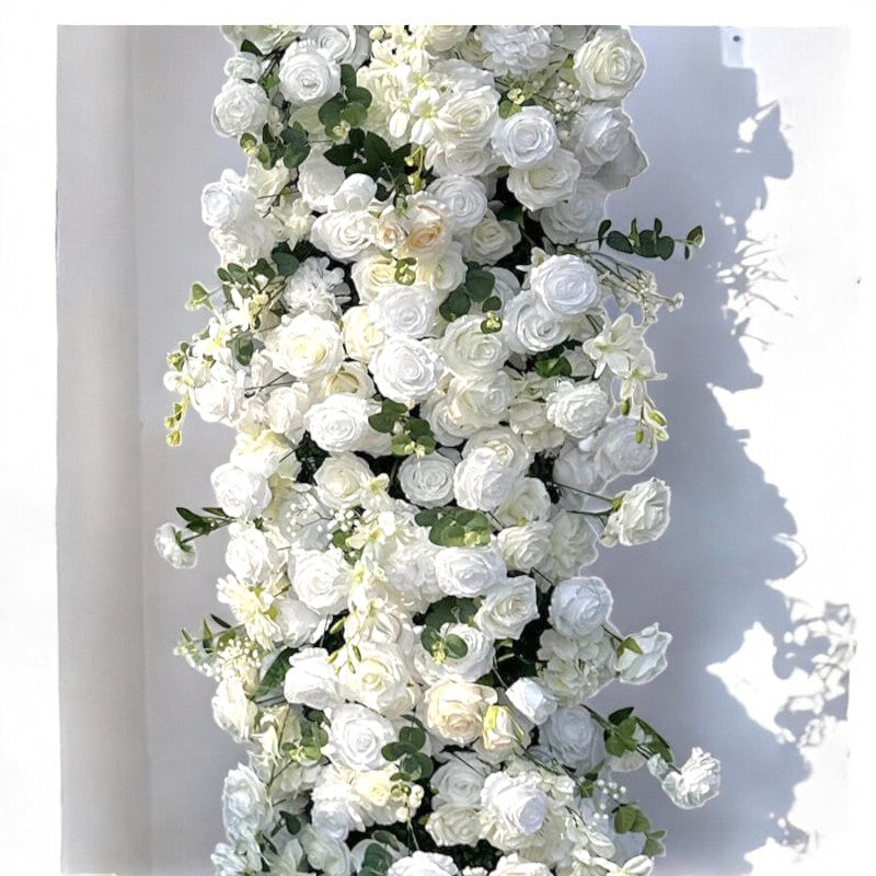 Roseytime Wedding Square Flower Arch 8x8ft White&Green Backdrop #RTA025