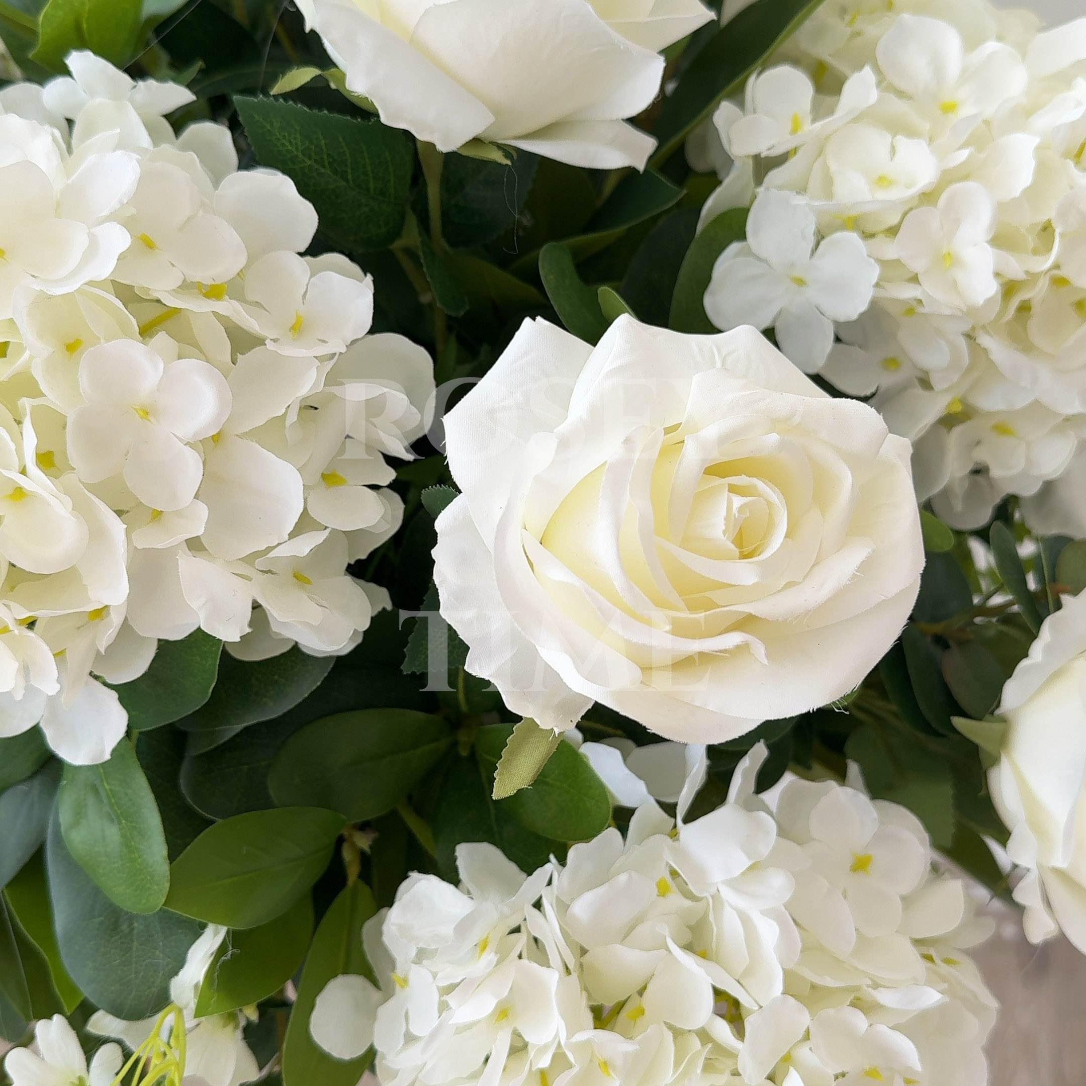Roseytime White&Green Flower Ball #RTB098