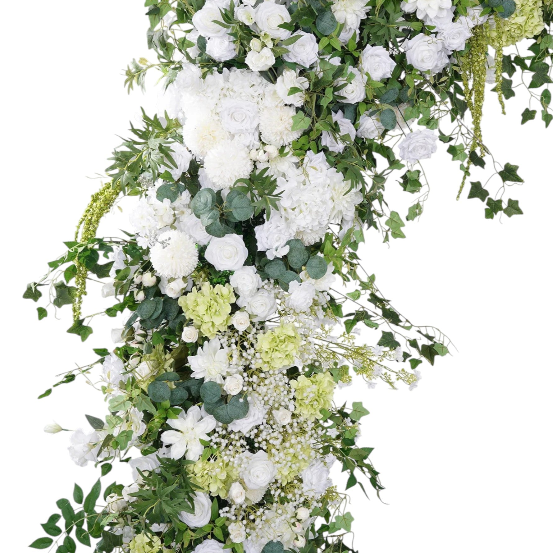 RoseyTime White&Green Arch n-shape Flower Round Arch #RTA368