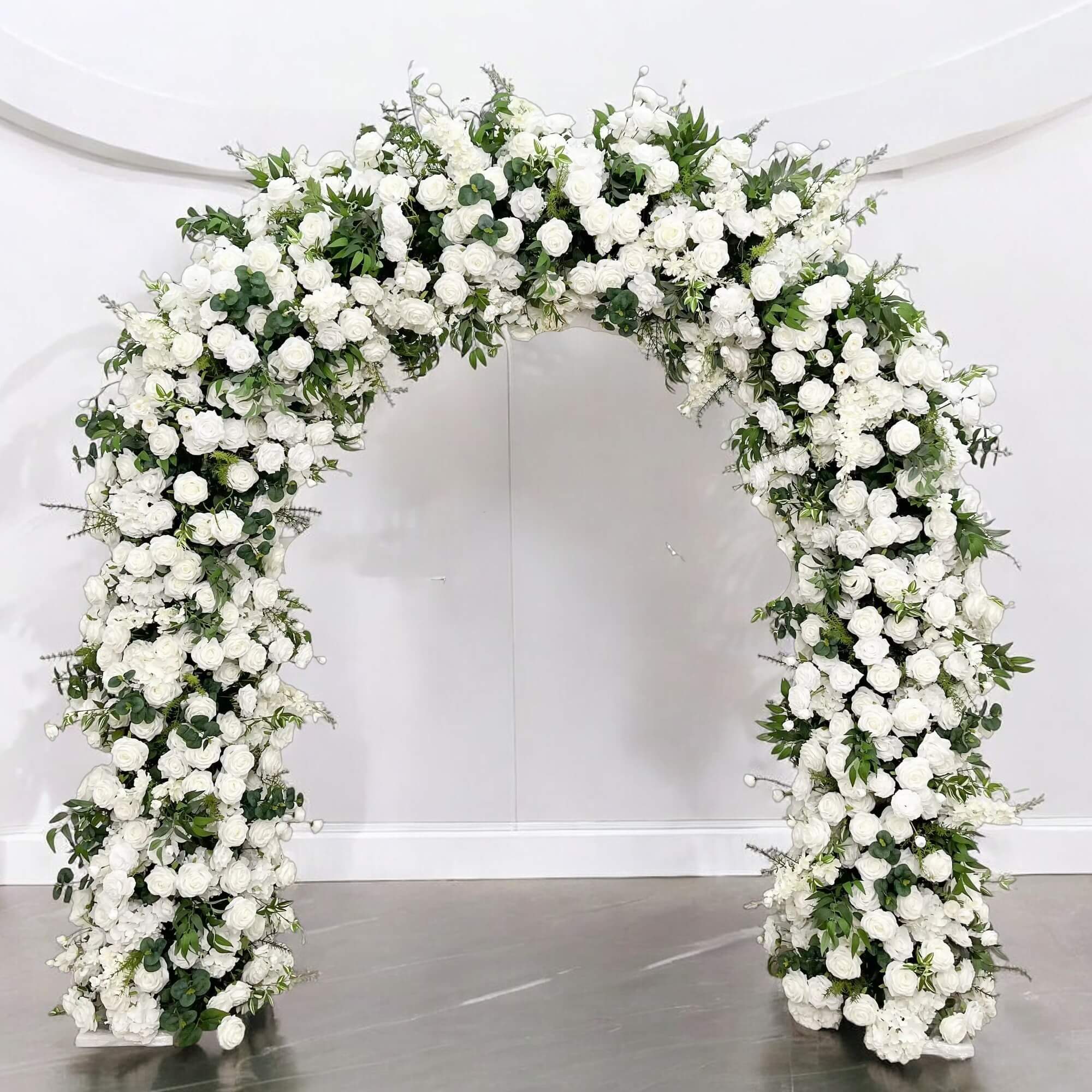 💥BF-SALE: White&Green Flower Arch n-shape Round Arch #RTA110