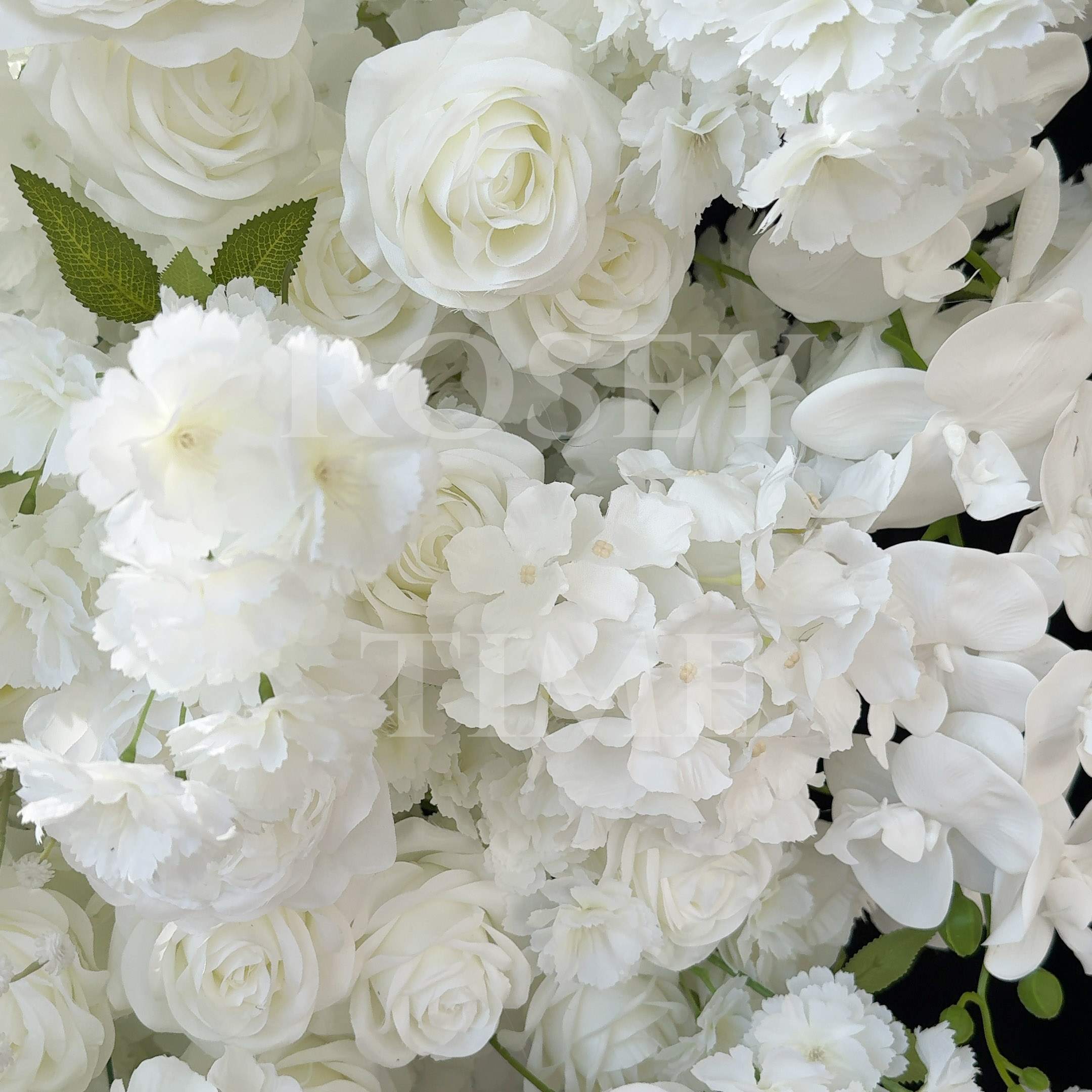 RoseyTime White Flower Arch n-shape Round Arch #RTA108