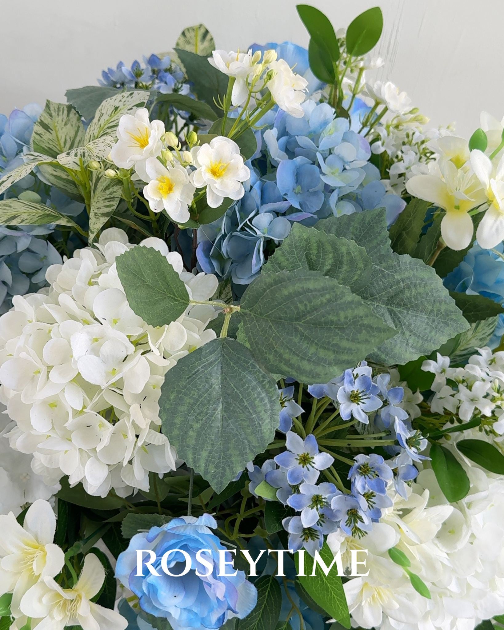 Roseytime White&Blue Flower Ball Centerpieces #RTB139