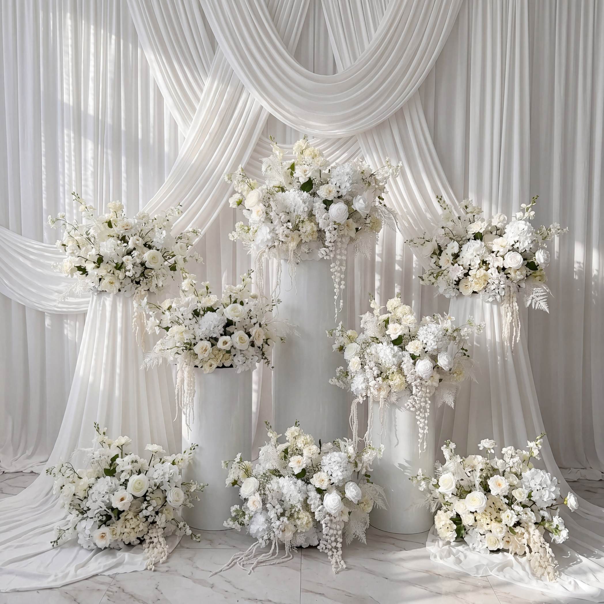 Roseytime Seraphae White&Cream Flower Set #RTS008