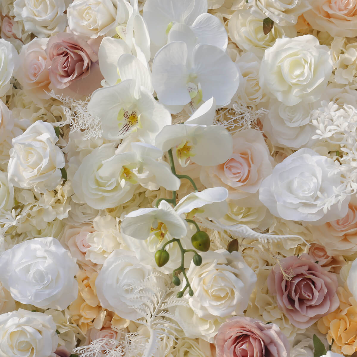 💥BF-SALE: 3D Champagne Flower Wall Roll Up Fabric Back #RTW151