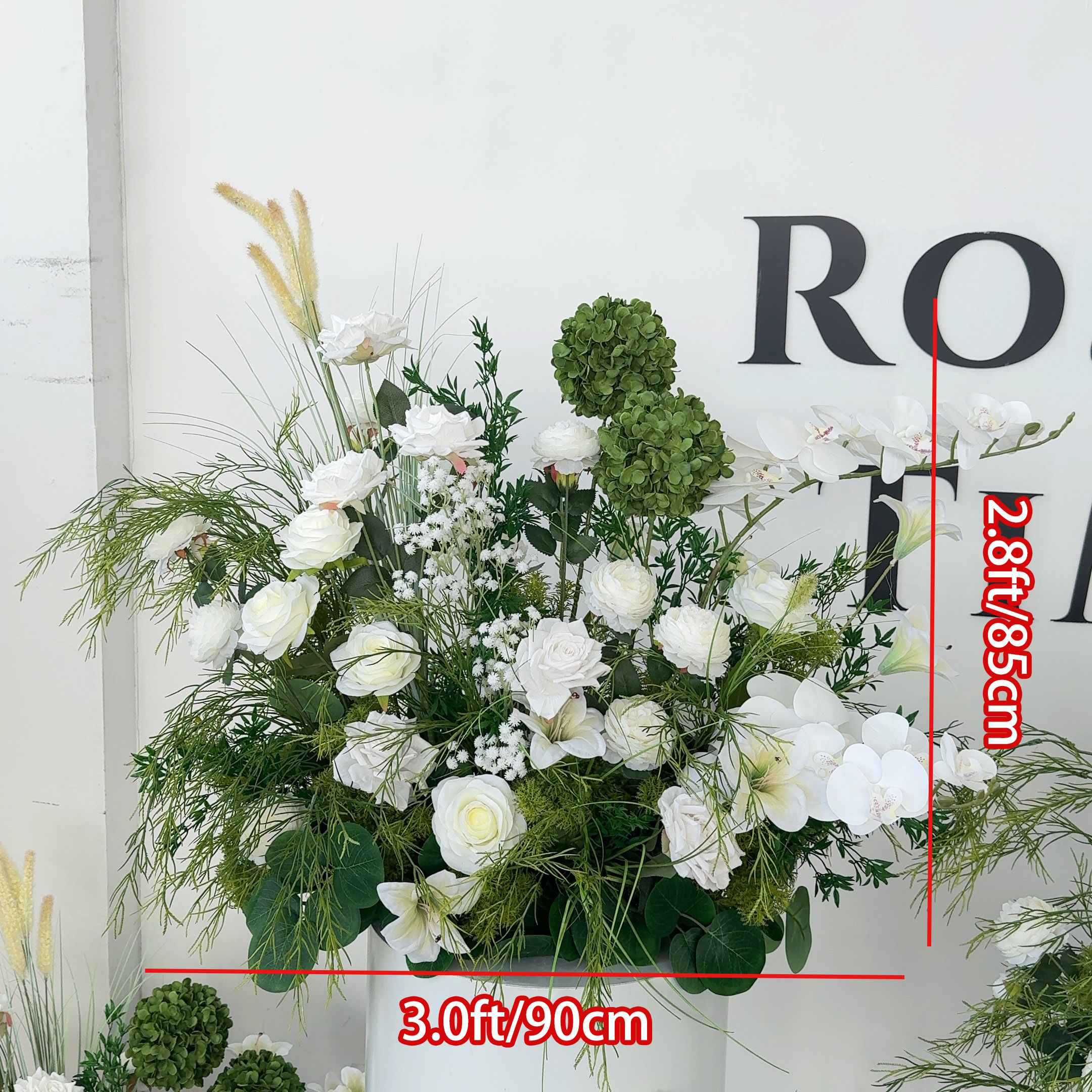 Roseytime 2026 Verdant Ivory Flower Set #RTS004