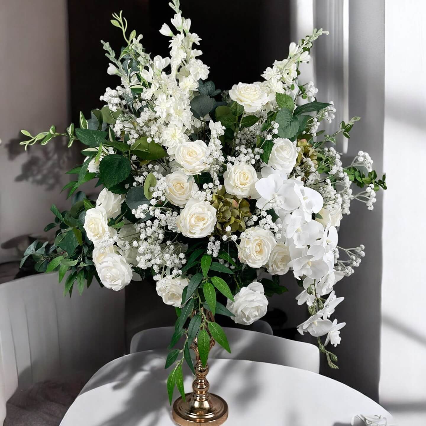 Roseytime White&Green Flower Ball #RTB094