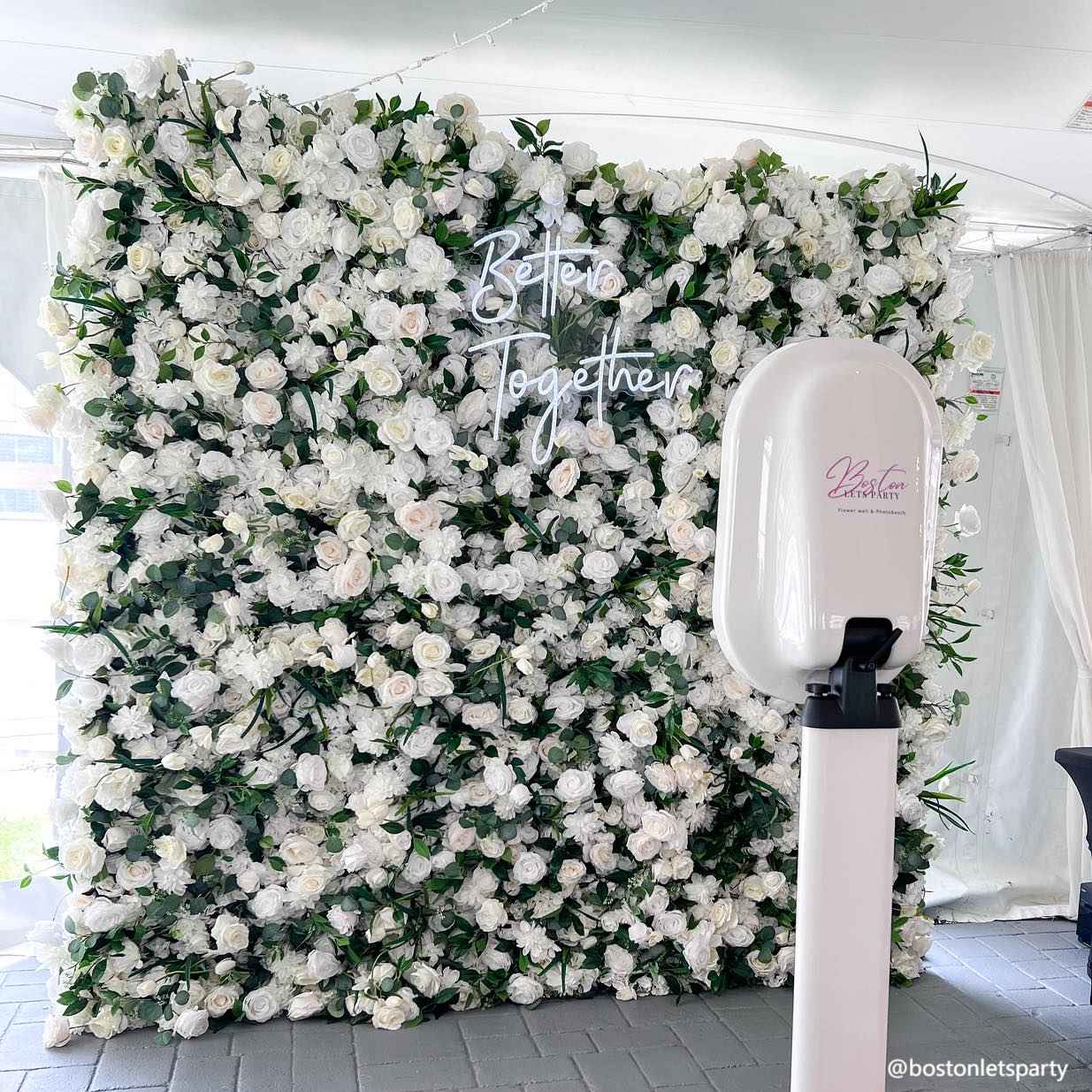 š„BF-SALE: 5D White&Green Flower Wall Roll Up Fabric Back #RTW075