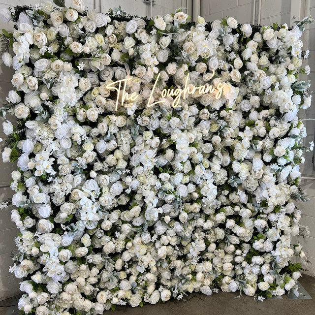💥BF-SALE: 5D White Green Artificial Flower Wall #RTW277