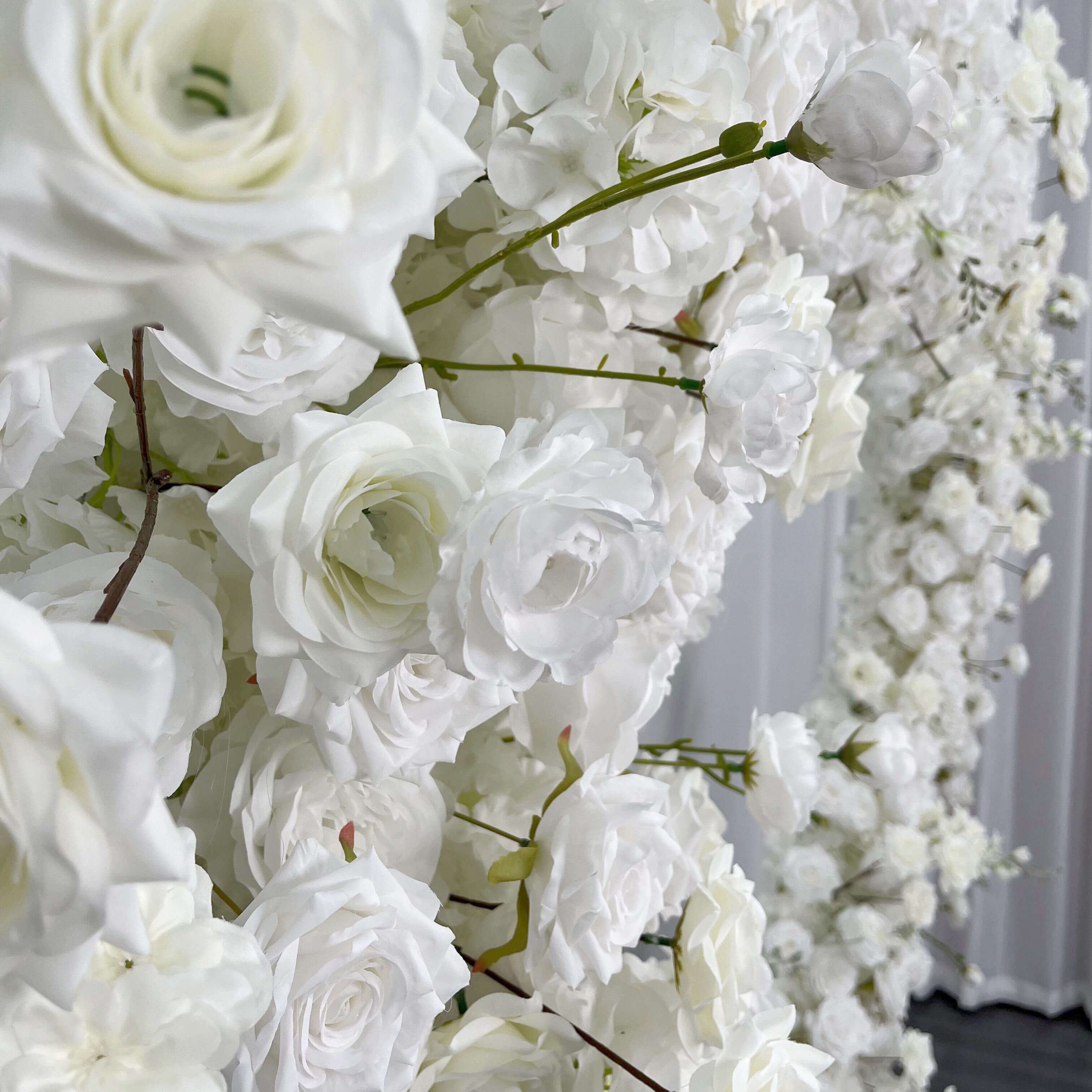 RoseyTime White Heart Flower Arch With Frame Foam Back #RTA395