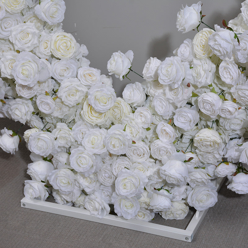 RoseyTime White Heart Flower Arch With Frame