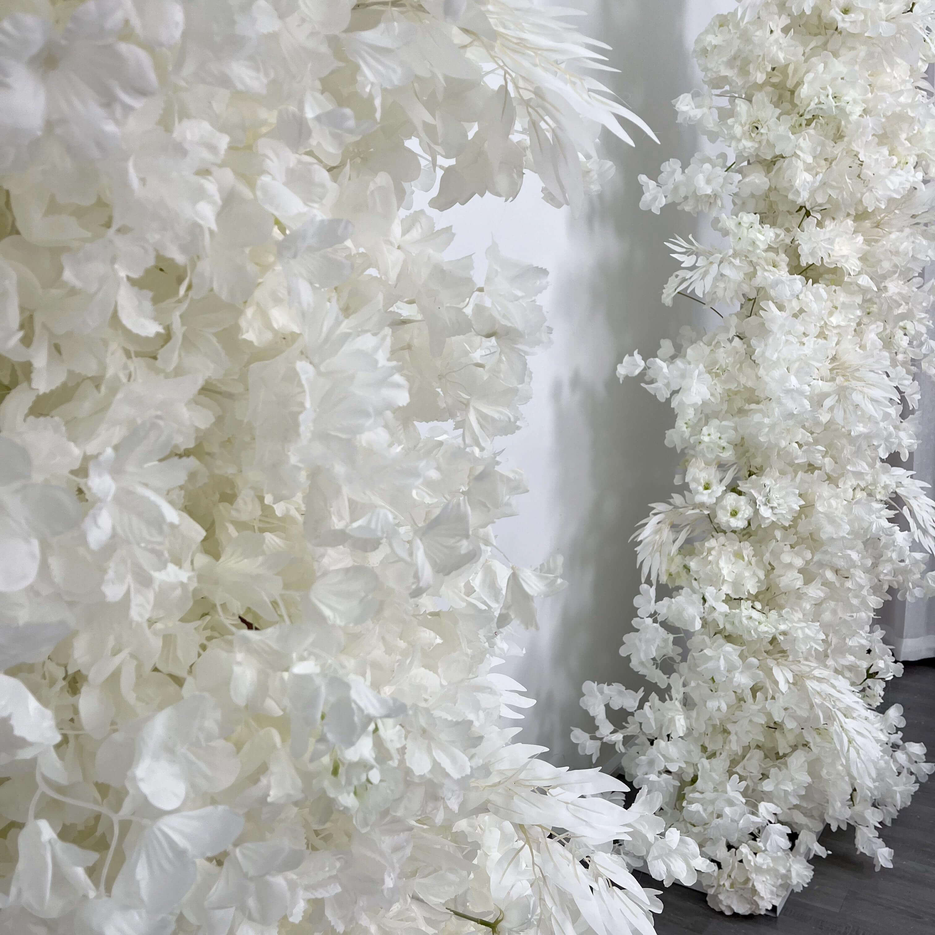 Roseytime Wedding Floral Pillars Arch White Flowers with Frame #RTP032