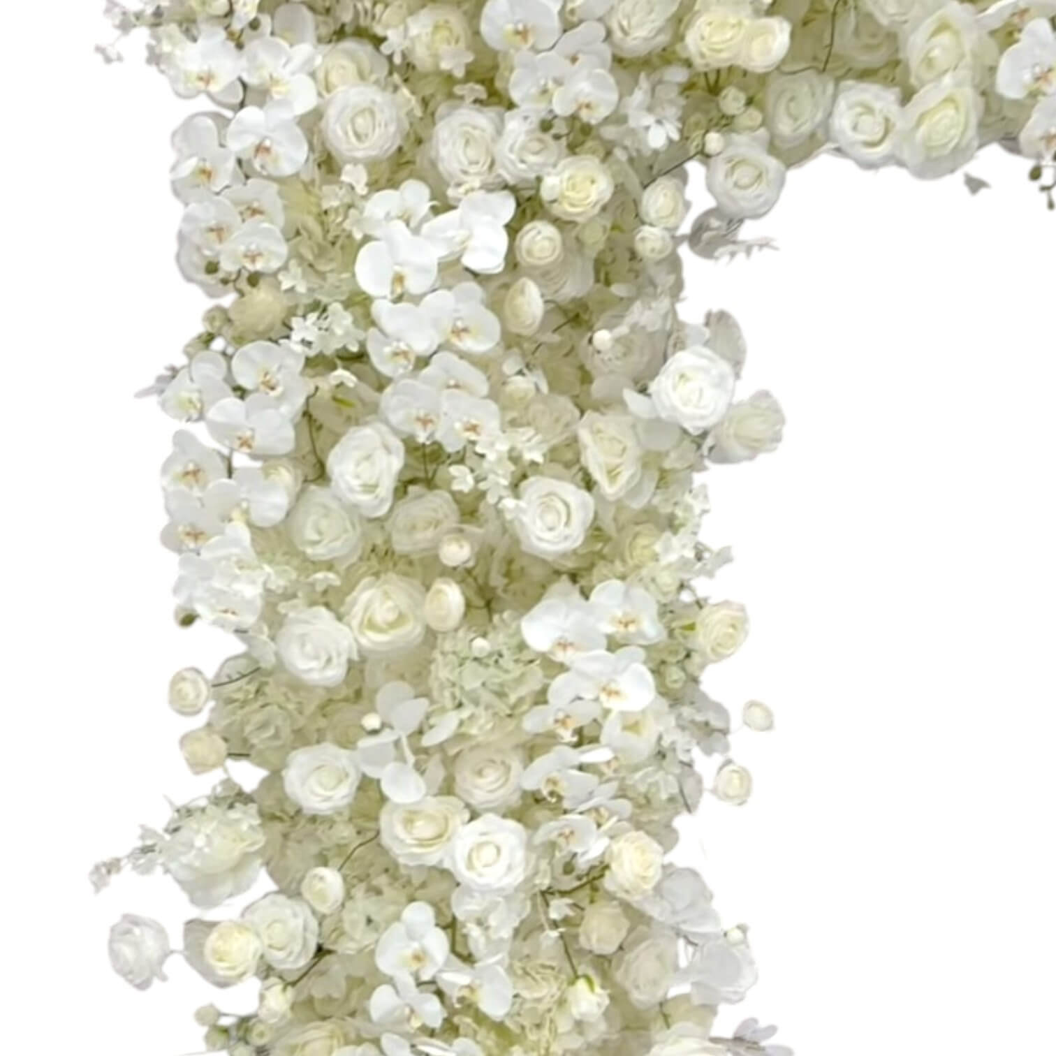 Roseytime White Square Flower Arch Fabric Back#RTA099