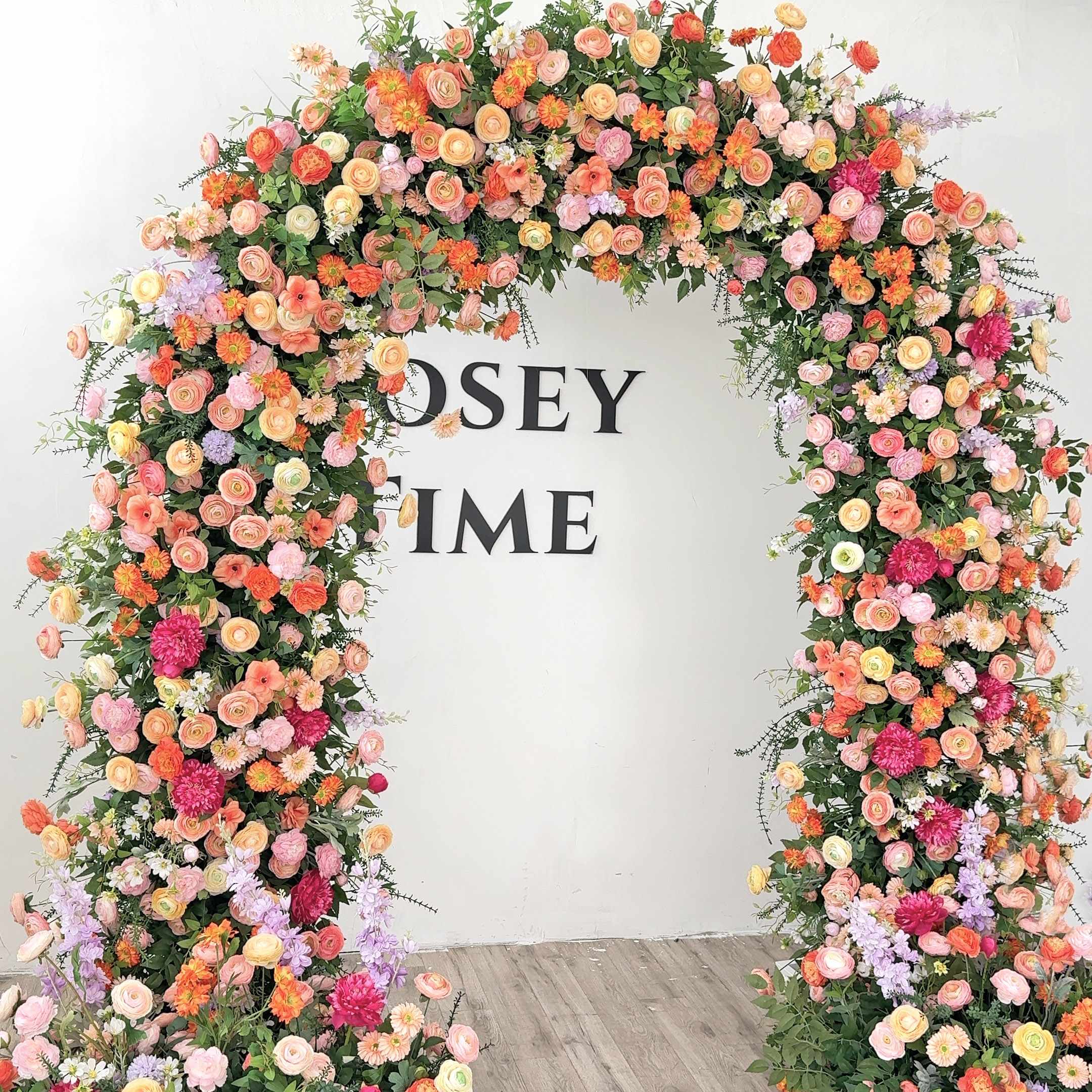 RoseyTime Wildflower Sunset Color Flower Arch n-shape Round Arch #RTA366