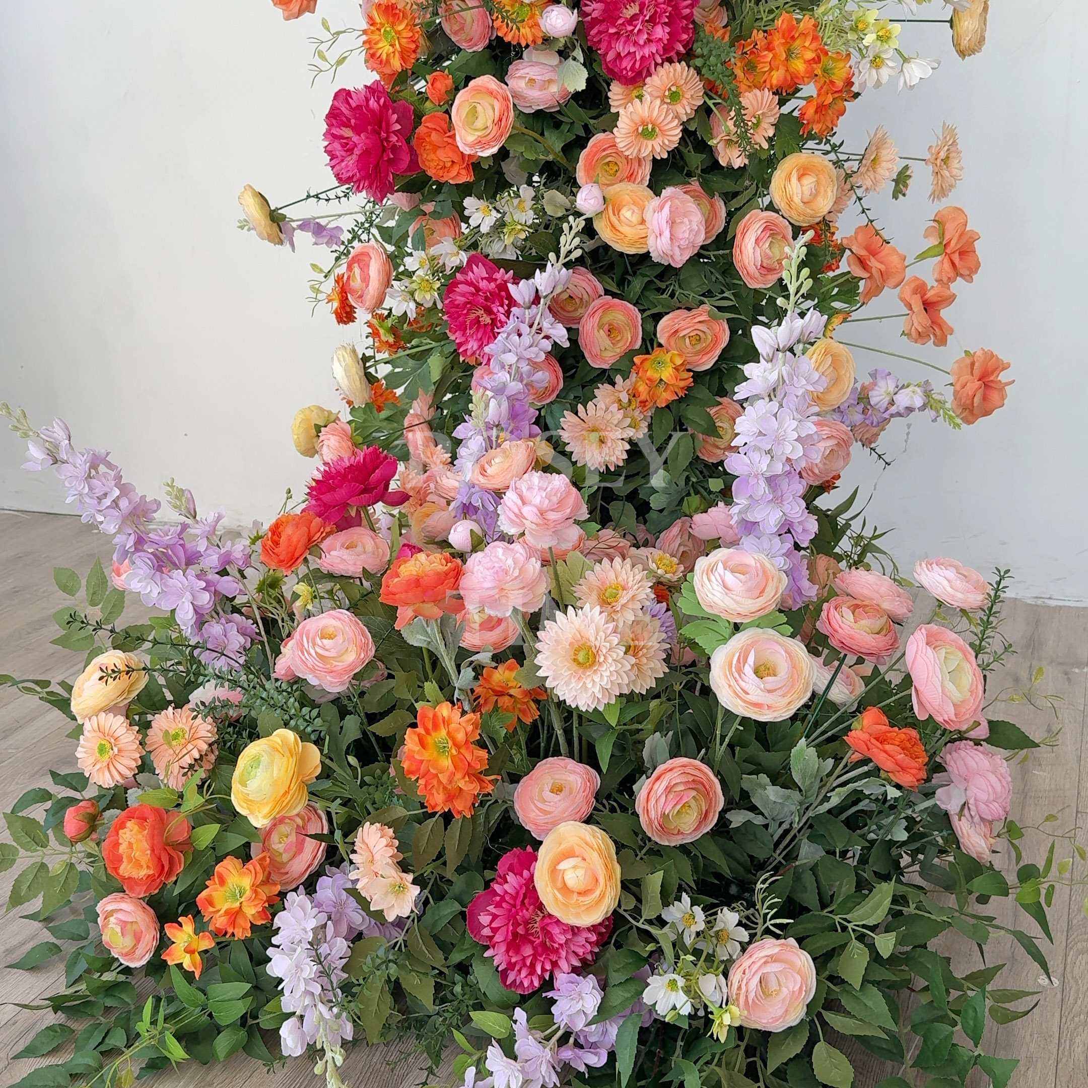 RoseyTime Wildflower Sunset Color Flower Arch n-shape Round Arch #RTA366