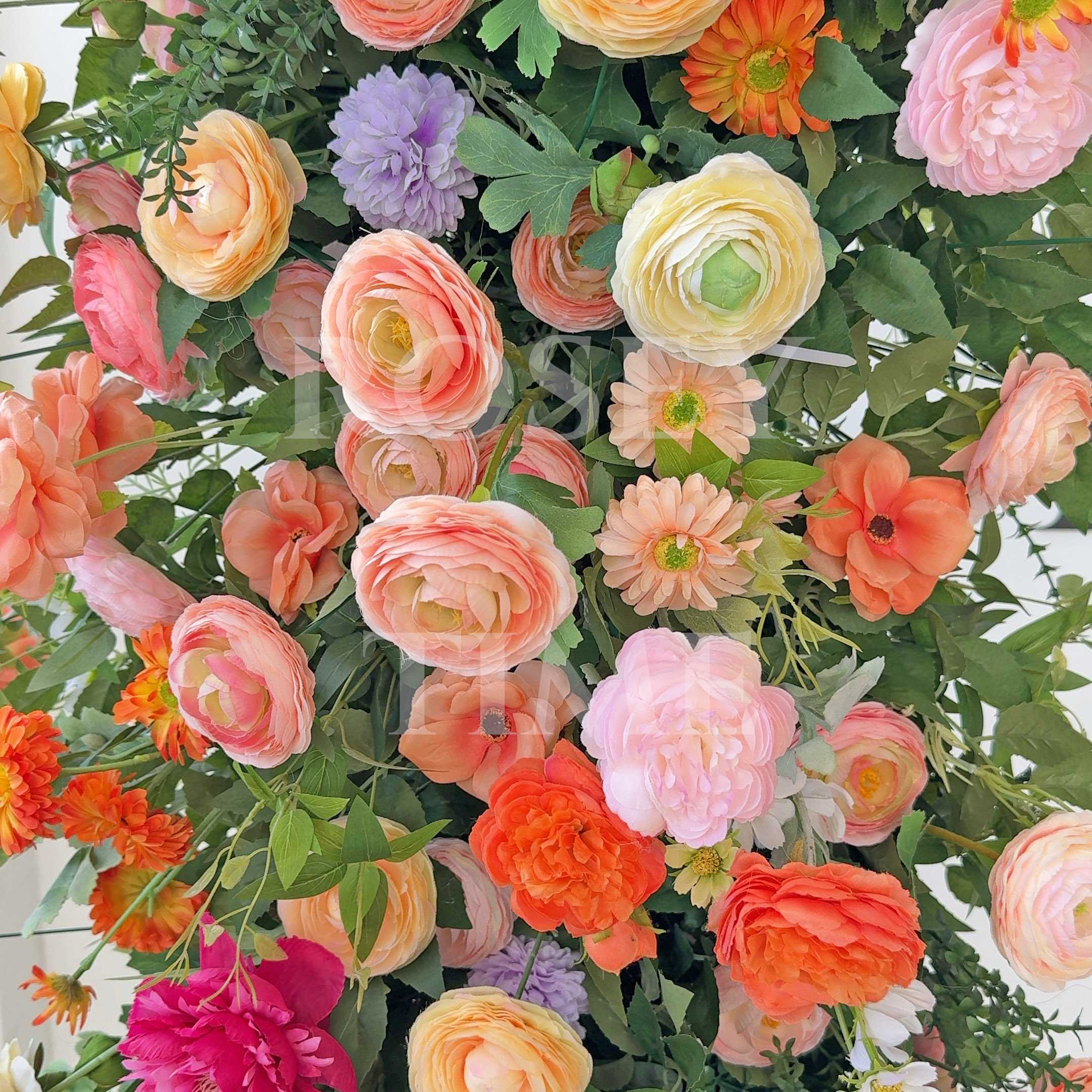 RoseyTime Wildflower Sunset Color Flower Arch n-shape Round Arch #RTA366