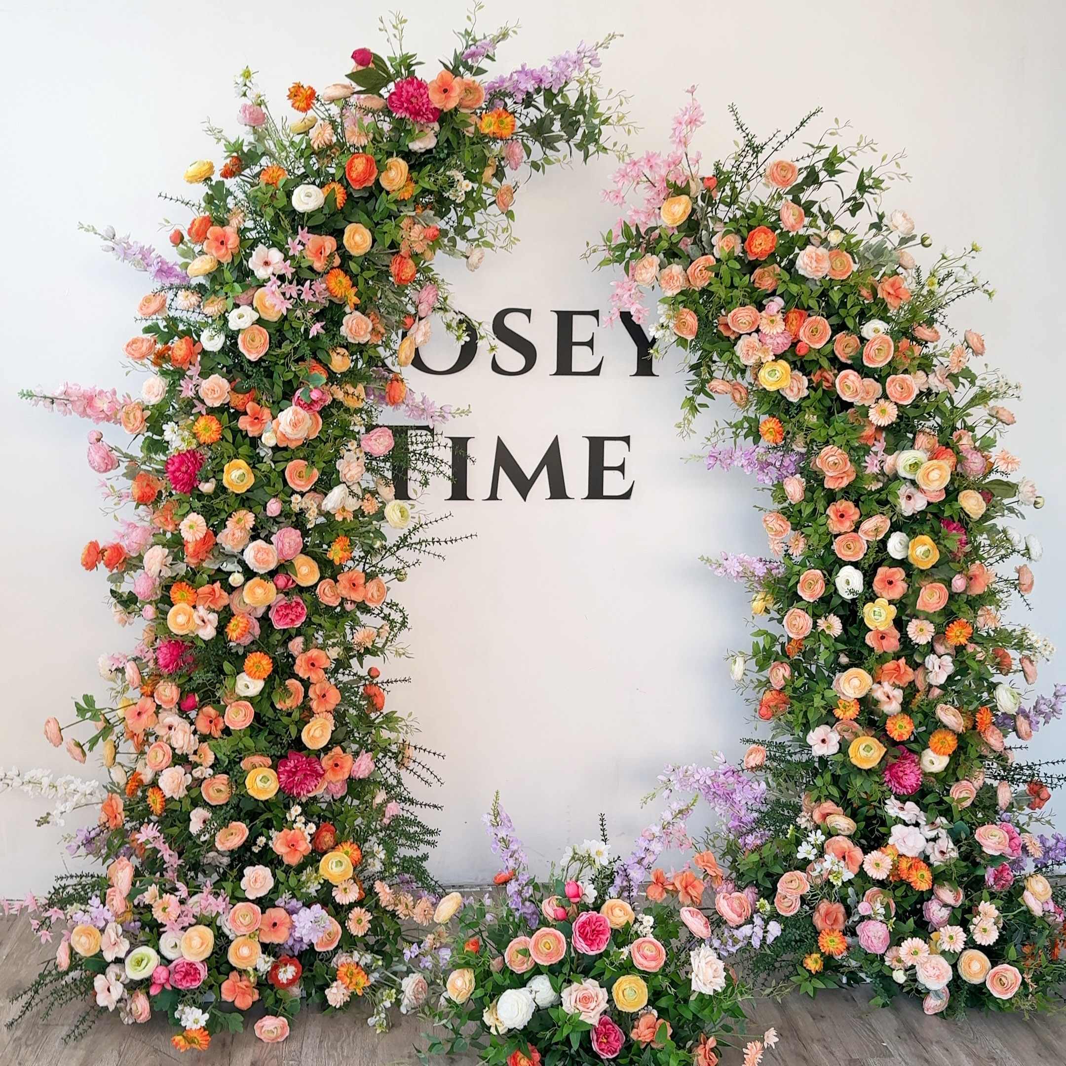 Roseytime Wild Flower Colorful Pillars Arch with Frame #RTP075