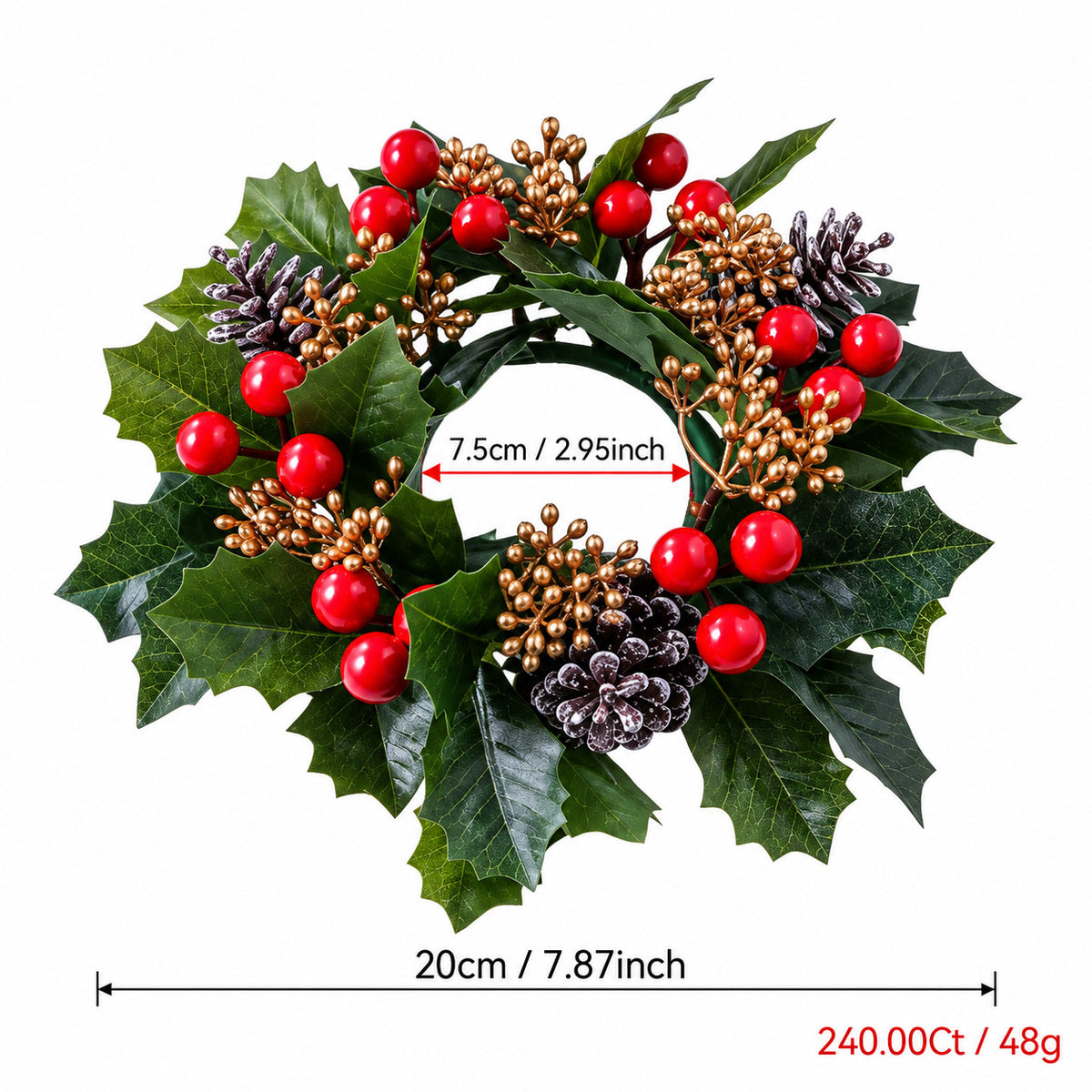 (10pc) Christmas Candle Floral Centerpieces | RoseyTime #RTXC005