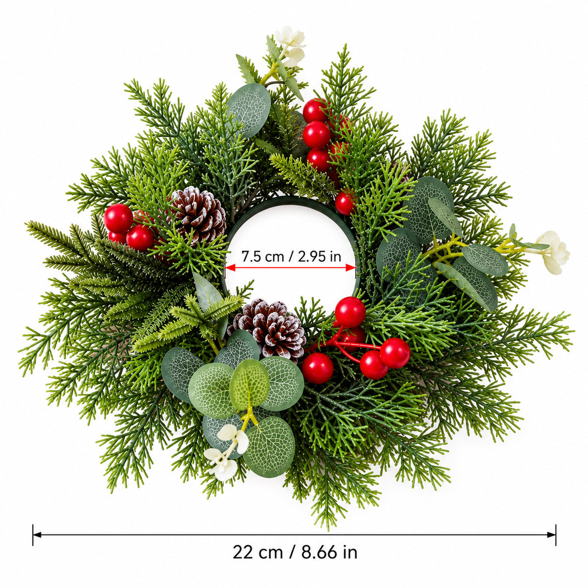 (10pc) Christmas Candle Floral Centerpieces | RoseyTime #RTXC003