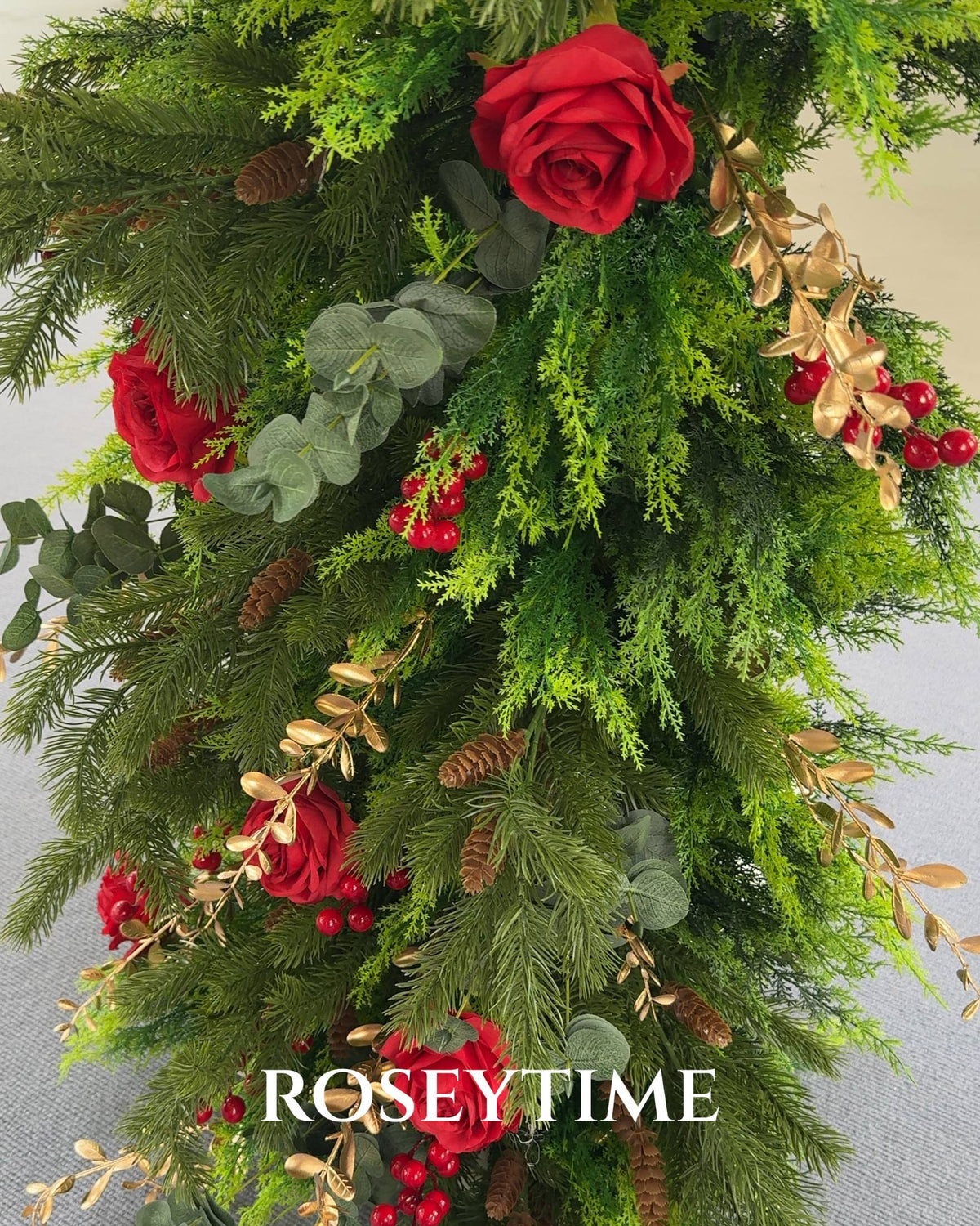 RoseyTime Christmas Circle Arch Fabric Back #RTA514