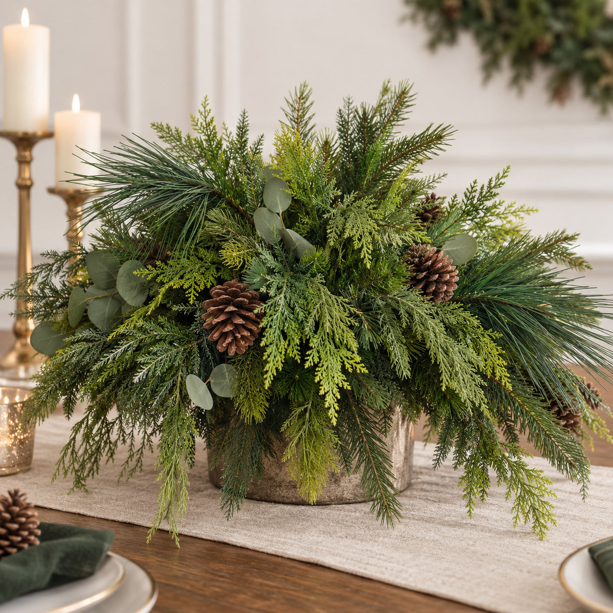 BOGO Sale: (6pc) Christmas Table Flower Arrangement #RTT045