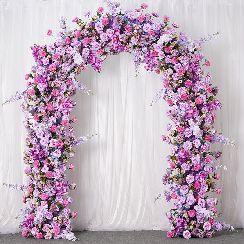 RoseyTime Purple Flower Round Arch #RTA061