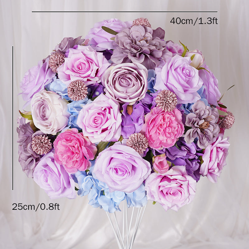 RoseyTime Purple Flower Round Arch #RTA061