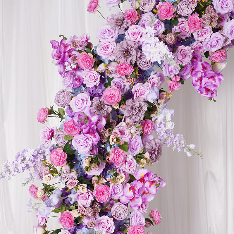 RoseyTime Purple Flower Round Arch #RTA061