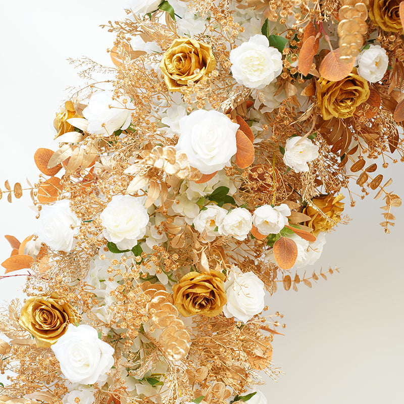 RoseyTime Brown Flower Round Arch With Frame #RTA069