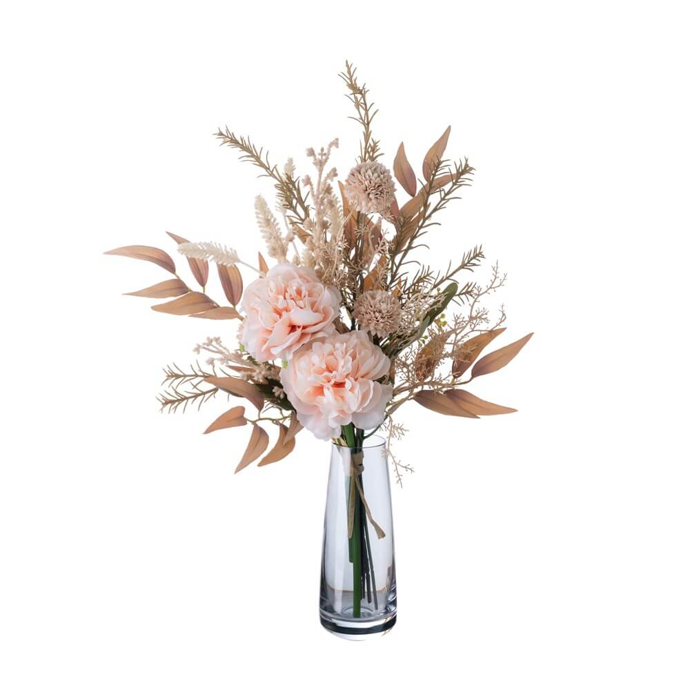 Roseytime Pink Peony Loose Flower Set Centerpiece Flower Bouquet #LS011