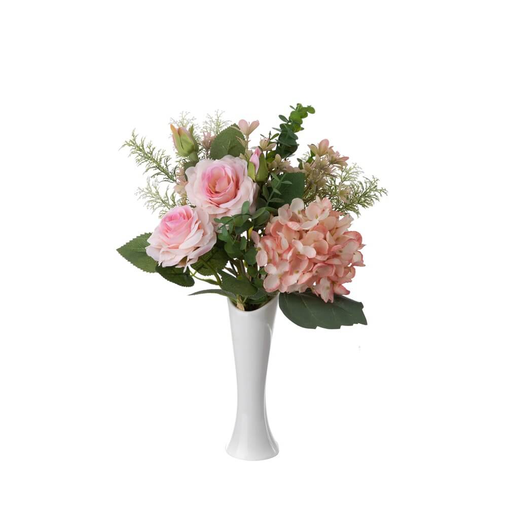 Roseytime Pink Roses Loose Flower Set Centerpiece Flower Bouquet #LS012