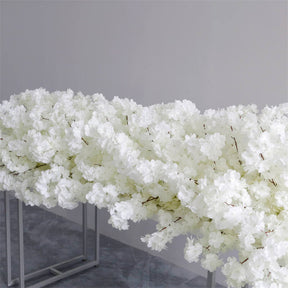 Roseytime White Cherry Blossoms Flower Runner Table Flower Decor#RTR027