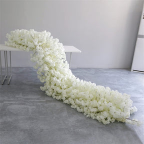 Roseytime White Cherry Blossoms Flower Runner Table Flower Decor#RTR027