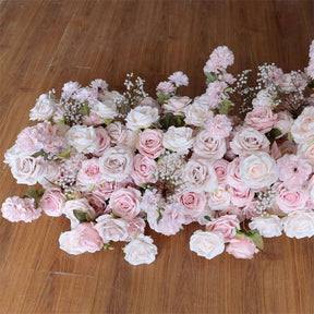 Roseytime Baby's Breath Pink Flower Runner Table Flower Decor#RTR028