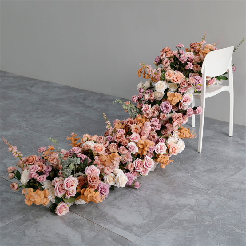 Roseytime Autumn Brown Flower Runner Table Flower Decor#RTR031