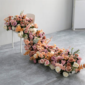 Roseytime Autumn Brown Flower Runner Table Flower Decor#RTR031