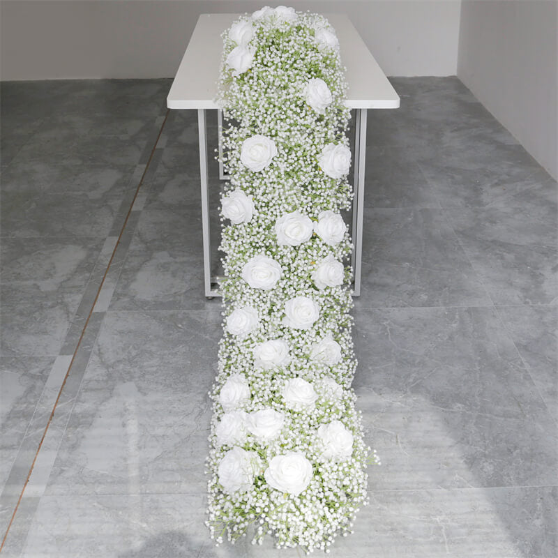 Roseytime Baby's Breath Flower Runner Table Flower Decor#RTR032