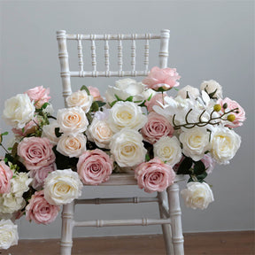 Roseytime Light Pink Flower Runner Table Flower Decor#RTR041