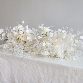 Roseytime White Pampas Flower Runner Table Flower Decor#RTR043