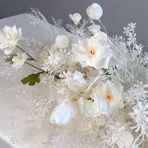 Roseytime White Pampas Flower Runner Table Flower Decor#RTR043