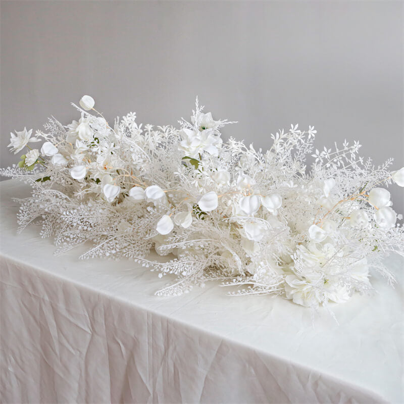 Roseytime White Pampas Flower Runner Table Flower Decor#RTR043