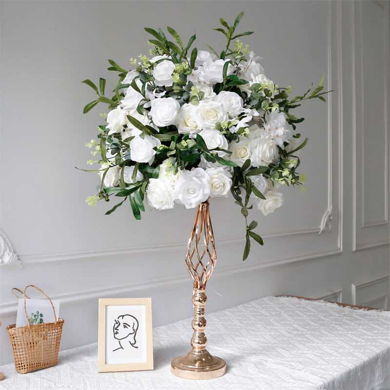 Roseytime White&Green Wedding Flower Ball #RTB046