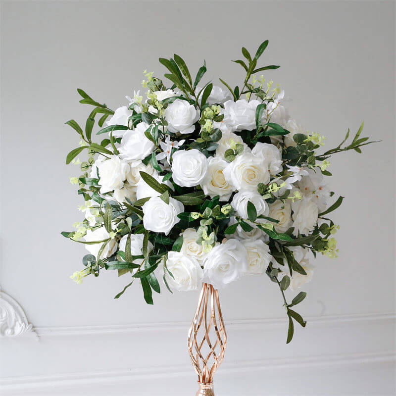 Roseytime White&Green Wedding Flower Ball #RTB046