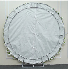 Roseytime 3D Artificial Round Flower Wall Rolling Up Fabric Back #RTW032