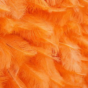 Roseytime Artificial Flower Wall Rolling Up Orange Feather Hanging Flowers Wedding Backdrop Decor for Birthday Event Party