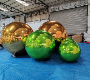 Roseytime Green Big Shiny Inflatable Ball Reusable Giant Balloon Set