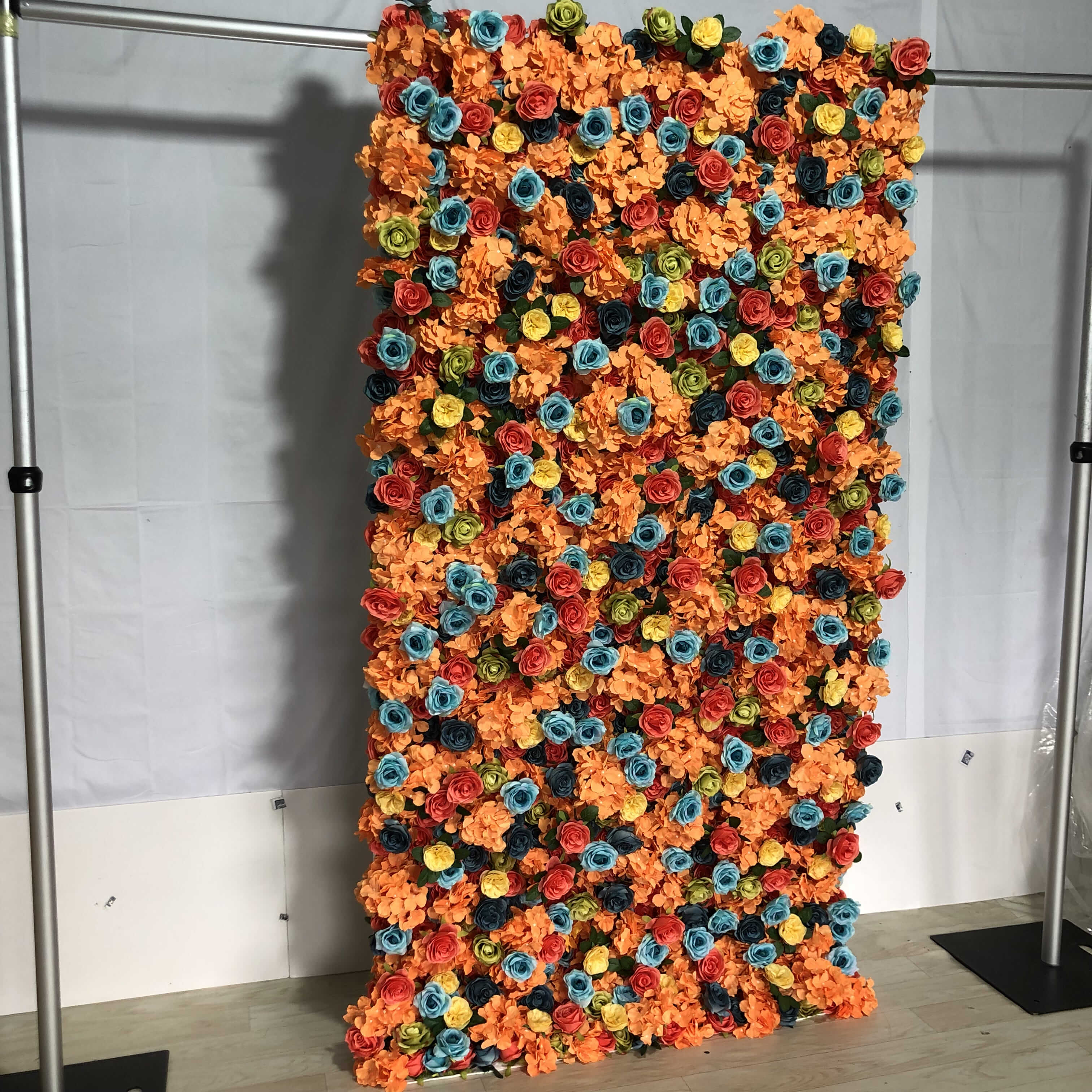 💥BF-SALE: 5D Orange Flower Wall Roll Up Fabric Back #RTW216
