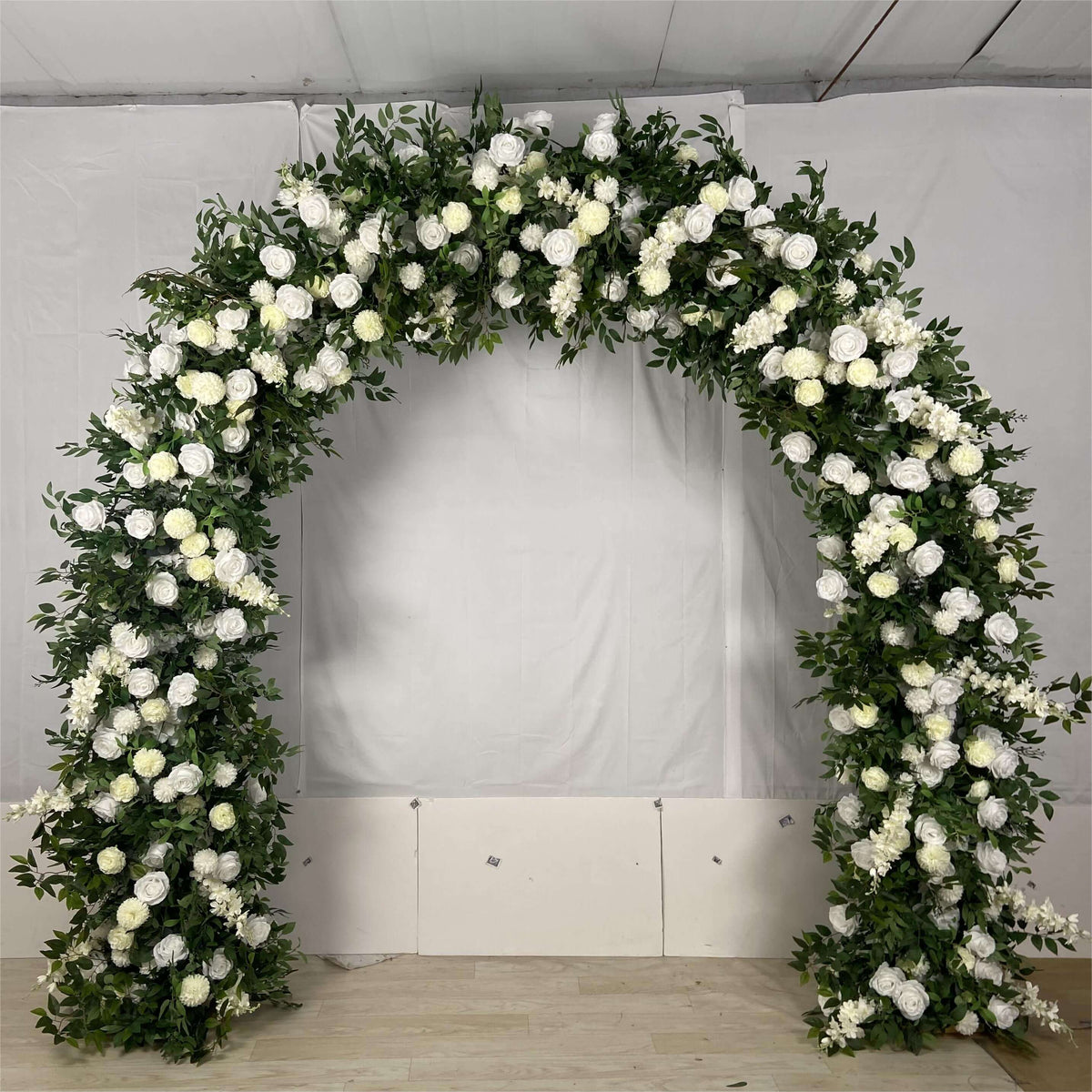 RoseyTime Artificial Floral Arches With Frame Fabric Back