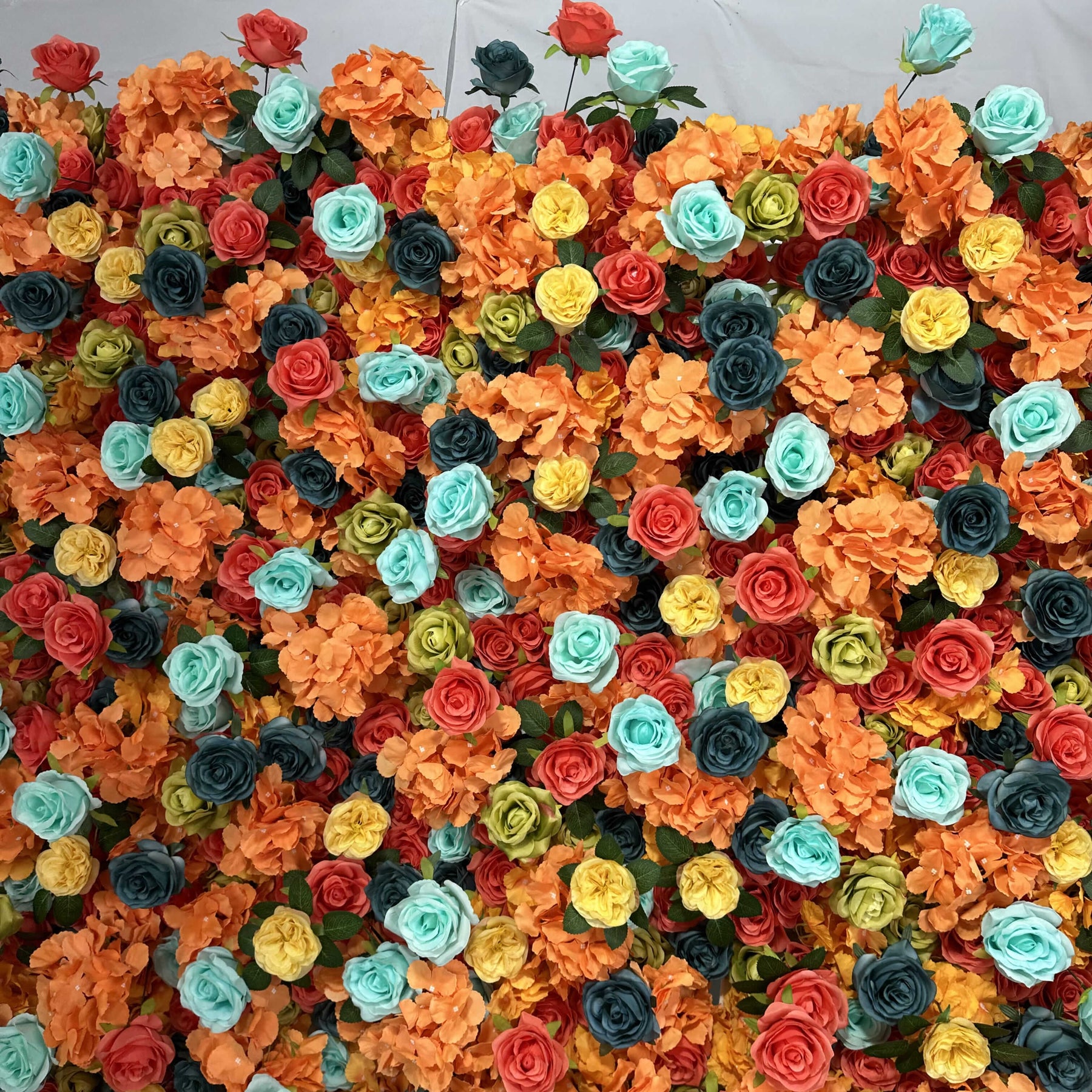 💥BF SALE: 5D Orange Flower Wall Roll Up Fabric Back #RTW216