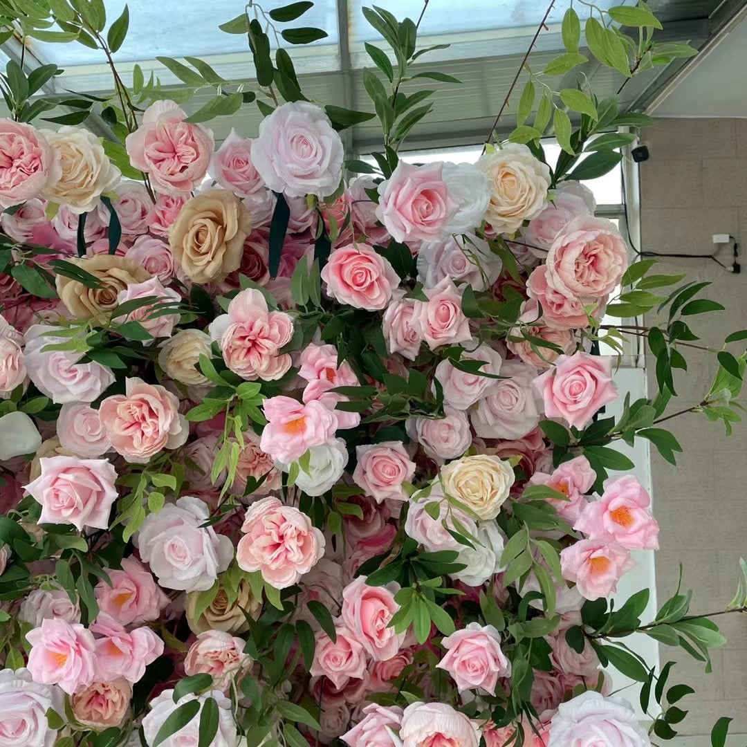 💥BF-SALE: 5D Pink Flower Wall Roll Up Fabric Back#RTW089